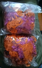 Halloween Tinsel Garland. Orange  Purple. Pumpkins