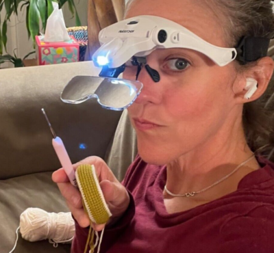 Headband Magnifier With 2 LED Light,Handsfree Headset Loupe Head Mounted Magnifying Glasses 4 Detachable Lenses Reading Electronic Repair Jewelry S Illumi - View #12