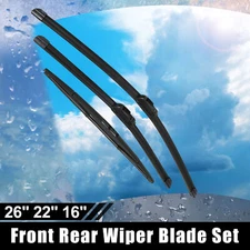 26" 22" 16" Front & Rear Windshield Wiper Blade Set For Honda ODYSSEY 2005-2024