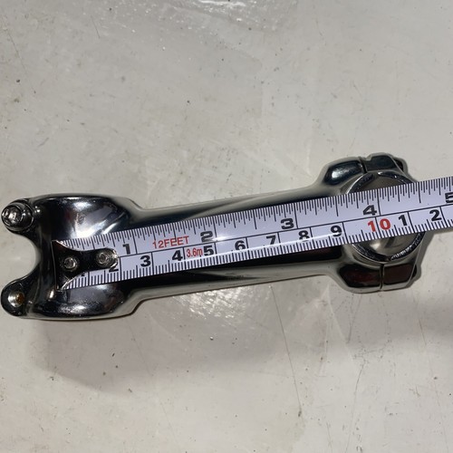 Bicycle bike stem 100mm +/-5 degree 25.4mm 1 1/8th” Silver Alloy, Bolts Included - Picture 7 of 10