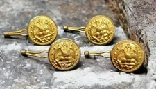 US Navy Eagle with Anchor Brass 4 Buttons Waterbury Companies 19mm 3/4"
