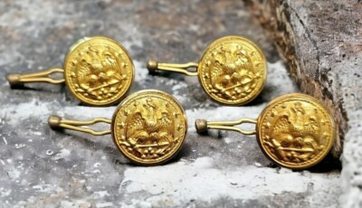 US Navy Eagle with Anchor Brass 4 Buttons Waterbury Companies 19mm 3/4''