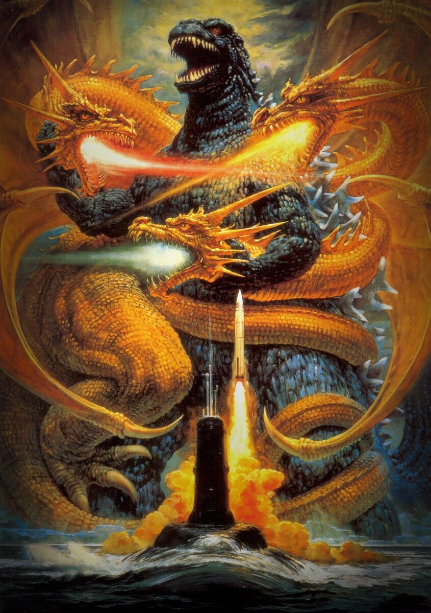 Godzilla vs. King Ghidorah Movie POSTER (1991) | eBay