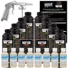 UPOL Raptor Desert Tan Urethane Spray-On Bed Liner Kit w/ Free Spray Gun 8L