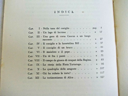 ALICE NEL PAESE DELLE MERAVIGLIE LEWIS CARROL R.FRANCESCHINI & F. FIRENZE 1953 - Picture 6 of 6