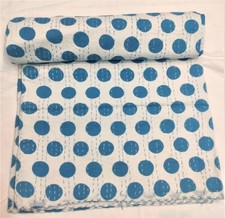 Cotton Blanket Gudari Indian Handmade Quilt Vintage Kantha Bedspread Throw