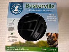 Baskerville Ultra Muzzle for Dogs Size 2 - Dogs 12-25 lbs - Nose Circ 10.5" 
