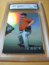 KYLE CRICK GIANTS 2014 BOWMAN PLATINUM REFRACTOR ROOKIE RC # BPCP18 GRADED 10
