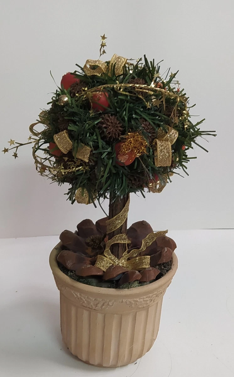 DONQL 10 Pezzi Decorazioni Albero di Natale con Pigne, Decorazioni Natalizie per La Casa Interno, Gnomo Pendenti Fai da Te, Set di Pigne Decorative per Natale Albero, Decorazioni Natale da Appendere