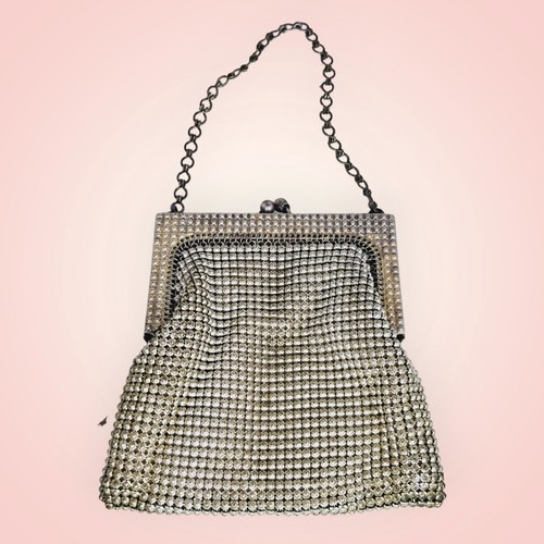 Antica borsa in rete Whiting & Davis anni '20 tonalità argento - Foto 2 di 14