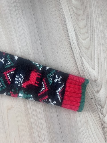 NWT Holiday Time Christmas Sweater Kids Sz XS Santa Green Red Size 4-5 - Picture 6 of 10