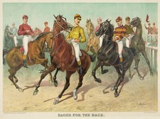 14287.Decor Poster print.Room wall art design.Eager for a horse race.Equine
