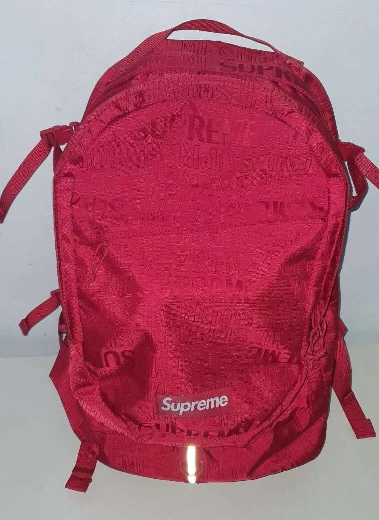SS19 Supreme red backpack Cordura Fabric box logo Bag