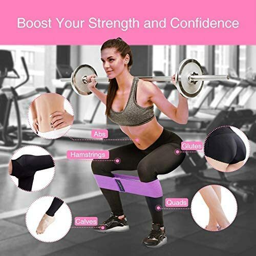 Legs Booty Butt Hips Exercise Resistance Bands Workout Fitness Set of 3 - Zdjęcie 8 z 8