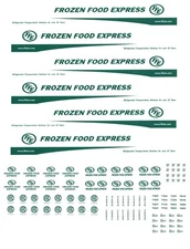 HO Scale Truck / Trailer Decals. " Frozen Food Express "