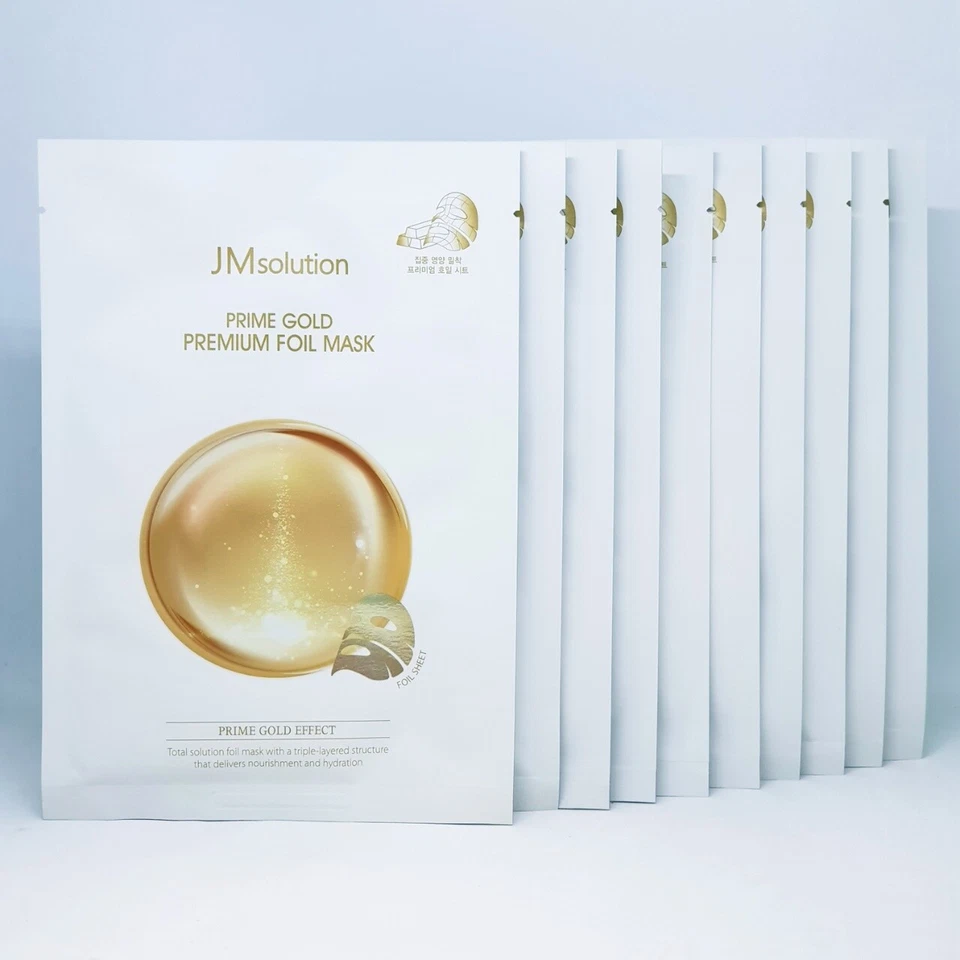 JMsolution Prime Gold Premium Foil Mask Pack 35ml x 10pcs Anti Aging K-Beauty - Image 3 of 4