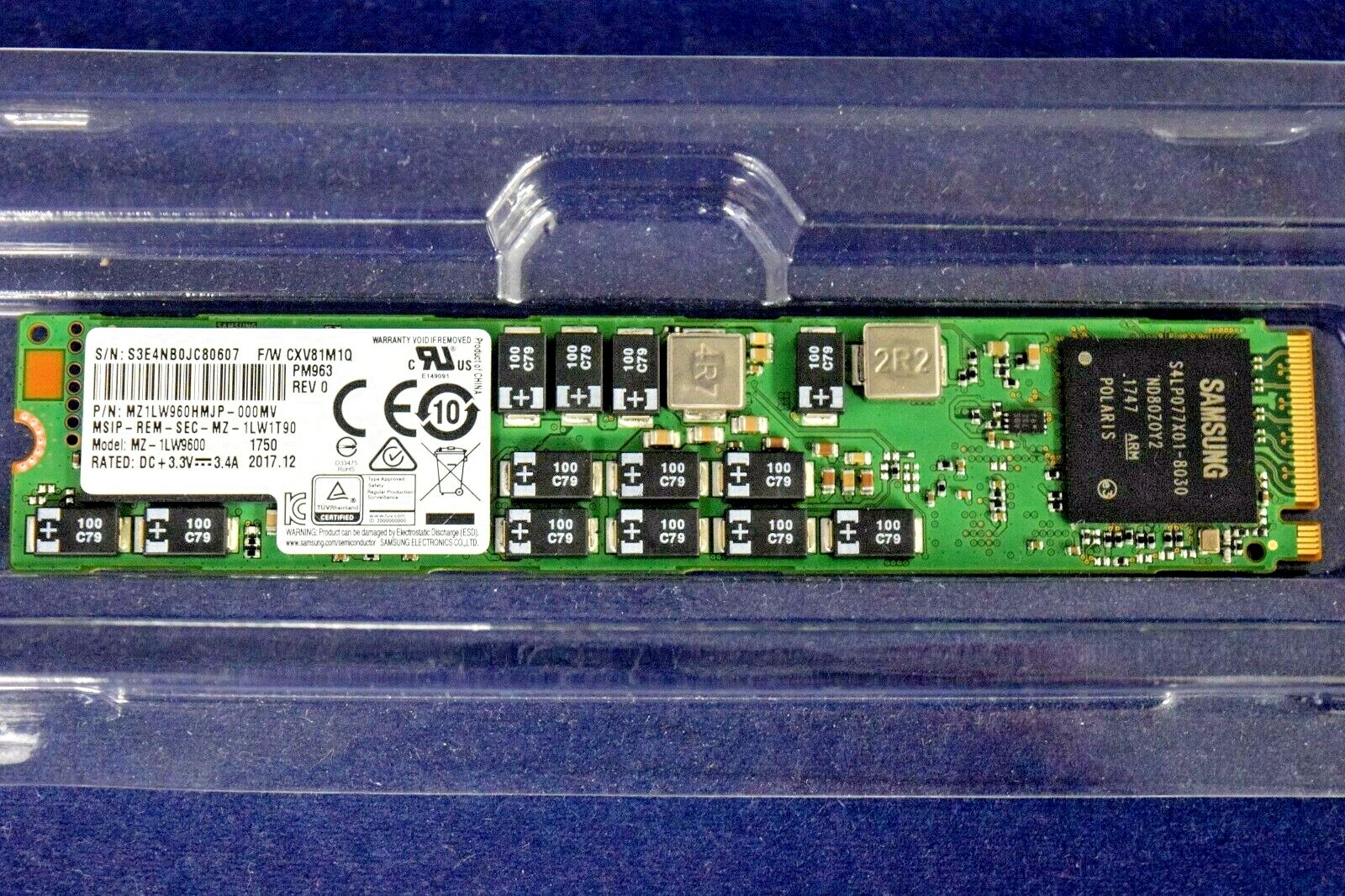 MZ-1LW9600 Samsung PM963 Series 960GB PCI Express SSD MZ1LW960HMJP