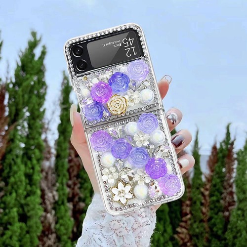 CEOKOK for Samsung Galaxy Z Flip 3 Glitter Case Cute Clear with Bling - Picture 2 of 7