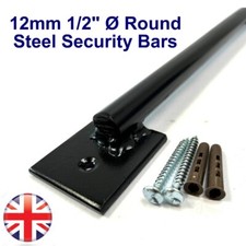 1 x 12mm Ø Face FIXING Round Window Security Bar Screw Fix Made in England