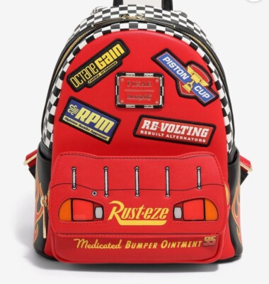Loungefly Disney Pixar Cars Lightning McQueen Rust-eze Light-up Mini Backpack