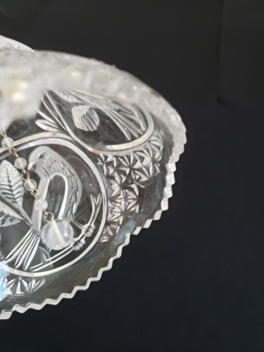 Vintage Cut Lead Crystal Bird Bell by Hofbauer - Picture 4 of 4