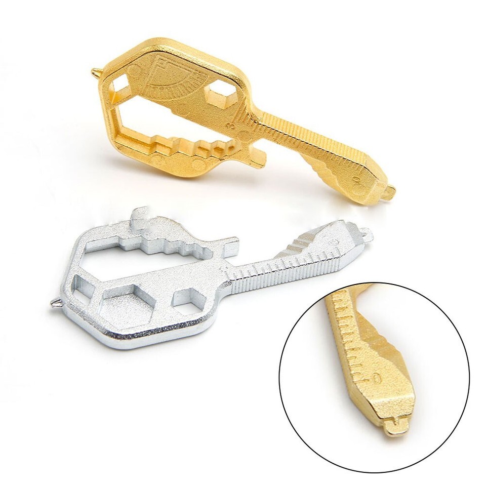 Handy 24 In 1 Keychain Tool for Travel with Bottle Opener and