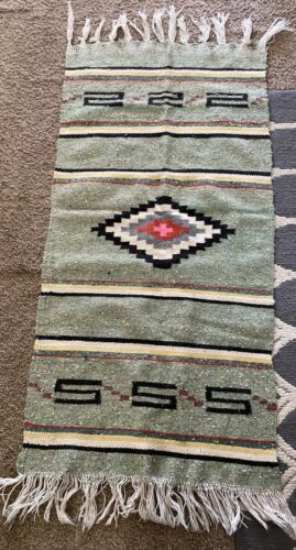 "Tappeto vintage in lana sud-occidentale / corridore con nappe 67x27" - Foto 2 di 9
