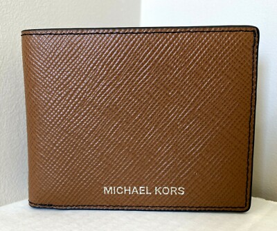 New Michael Kors Harrison Men's Slim Billfold wallet Leather