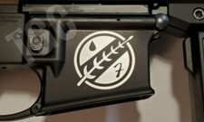  3 Boba Fett VINYL DECAL, AR Airsoft MSR lower magwell sticker, 5.56 mag skins