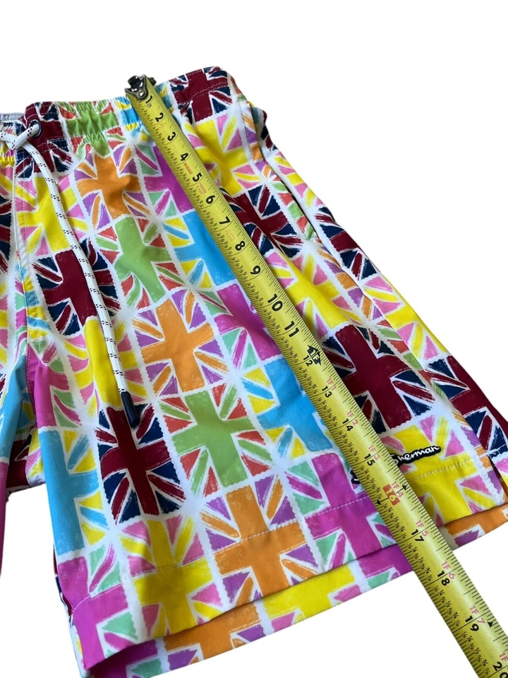 Ben Sherman Board Shorts Mens S-M Colorful British Flag Beach Surf Artsy Modern - Imagem 4 de 4