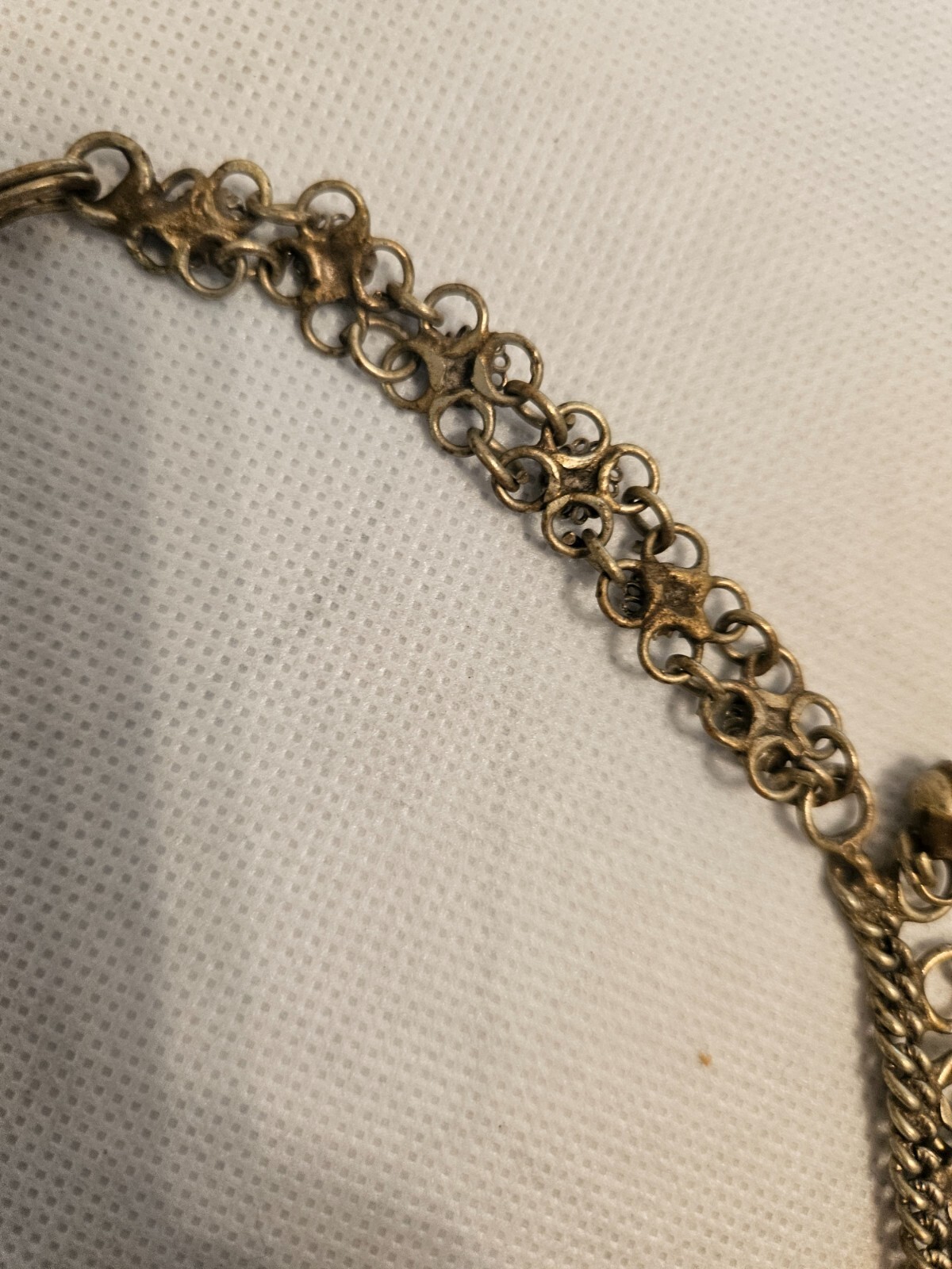 Bell Choker Necklace Statement Chainmail Bib Festival Tribal Jewelry