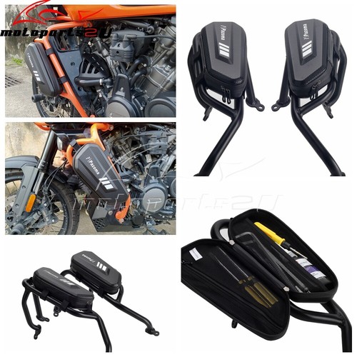 For Harley Pan America 1250 RA1250S 2022 Dual Side Tool Bag Front Bumper Storage - Picture 6 of 9