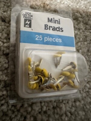 New Hot off the Press 80003 Sunshine Yellow Mini Brads package of