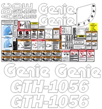 Genie GTH1056 GTH1006A-8418 to GTH1007A-11442 Decal Kit 7 YEAR VINYL!