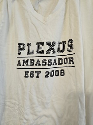 Plexus Ambassador Womens Plus Size 3x V-neck T Shirt White