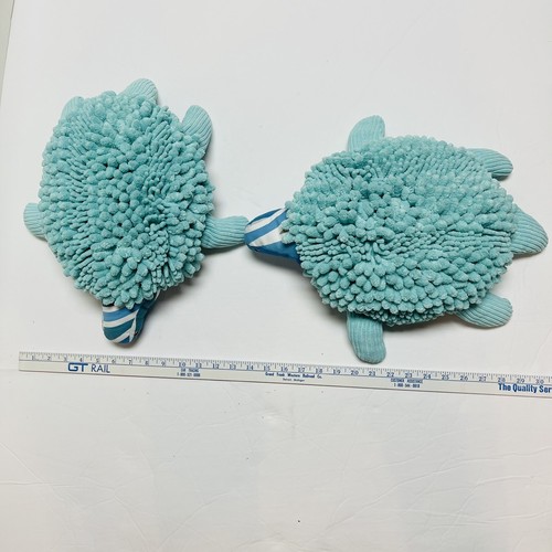 Norwex Sea Turtles Chenille Stuffed Animal Plush Lovey Pet With Purpose Lot of 2 - Picture 4 of 6
