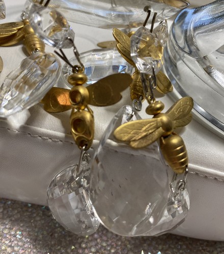 Eleganter Vintage Glas Kerzenständer Stabhalter 2 Prisma Schmetterlinge abnehmbar - Bild 13 von 14