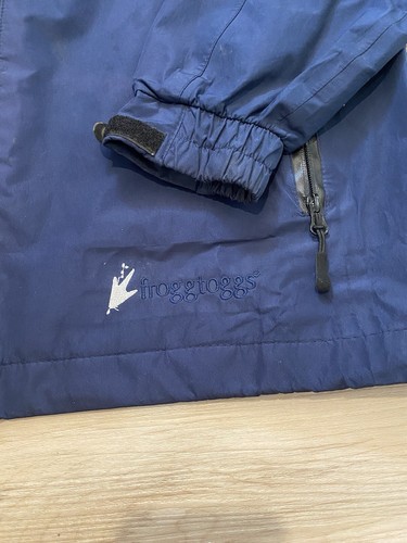FroggToggs Toadz Navy Heavy Waterproof Rain Zipper Jacket Men's Medium - Picture 6 of 8