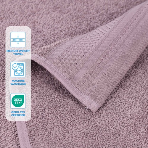 Honeycomb Textured Waffle Border Cotton Medium Weight Hand Towels, Set of 6 - 第 89/94 張圖片
