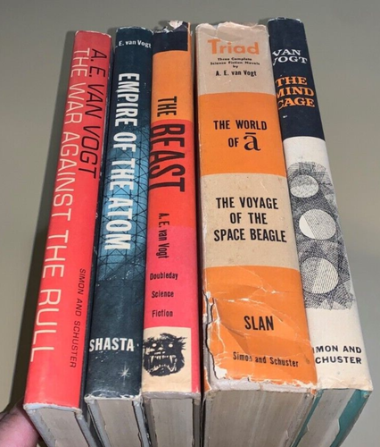 A.E. Van Vogt Lot (5) Book Club Edition Slan World of A Empire Atom Rull Beast - Picture 3 of 3