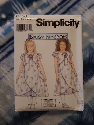 2001 SIMPLICITY #0668 DAISY KINGDOM Child & 18'' DOLL DRESS Sz HH 3,4,5,6 BONUS