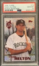 1996 Topps TODD HELTON Power Boosters Rookie Colorado PSA 10 HOF