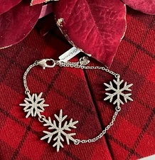 Brighton Cristallo Snowflake Christmas Holiday Bracelet NWT