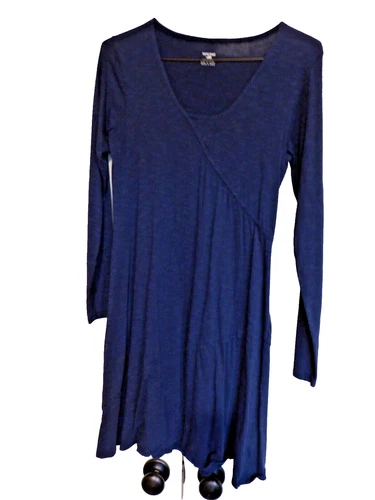 Horny Toad & Co Blue Oblique Dress Tencell Organic Cotton Women's Size Medium