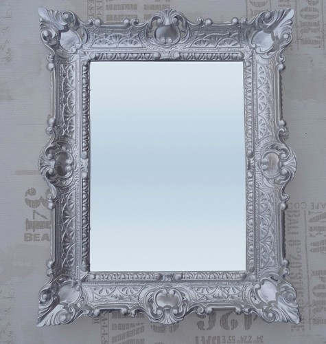 WANDSPIEGEL SILBER ANTIK BAROCK REPRO BADSPIEGEL DEKO SPIEGEL 56x46 SPIEGEL 2* - Picture 8 of 10