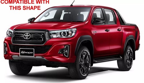 GR SPORT SUN VISOR WIND DEFLECTOR DOUBLE CAB FITS TOYOTA HILUX 2015-2024 - Picture 8 of 9