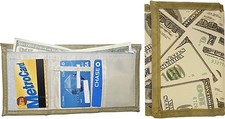 Lot of 2 New men's Trifold wallet, zip billfold wallet. 3 pocket man's wallet BN