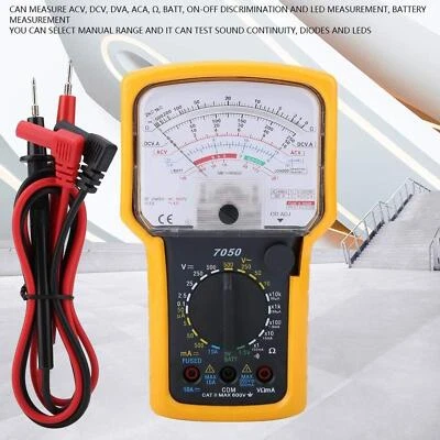 Professional ACV DCV DVA Tester Meter Battery Measures Analog Multimeters