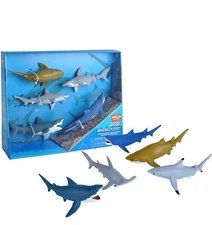 Wild Republic Shark Moveable Action Playset, Aquatic Animal Kids Toys
