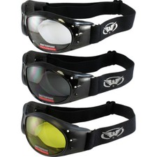 3 Pair Eliminator Biker Riding Goggles Shatte...